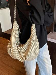 Nylon Plaid Fashion Crossbody Bags Casual Large Capacity Commuting Women's Bags Versatile Women's Handbags - Multicolor - View 7