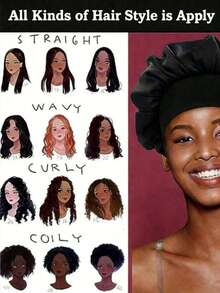 Bộ 3 món: Mũ ngủ lụa, Mũ trùm tóc satin, Mũ ngủ lụa mềm mại co giãn, Băng đô lụa cho nữ, Mũ ngủ satin trơn màu, vành rộng, co giãn, mềm mại, thoáng khí, thời trang, thoải mái, mềm mại, thoáng khí, thích hợp cho mùa tựu trường, quà tặng đám cưới, mũ ngủ cho học sinh. - Nhiều màu - Xem 4