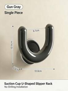 No-Drill Suction Cup Slipper Holder - Wall-Mounted Bathroom Organizer For Drying - Multicolor - View 14