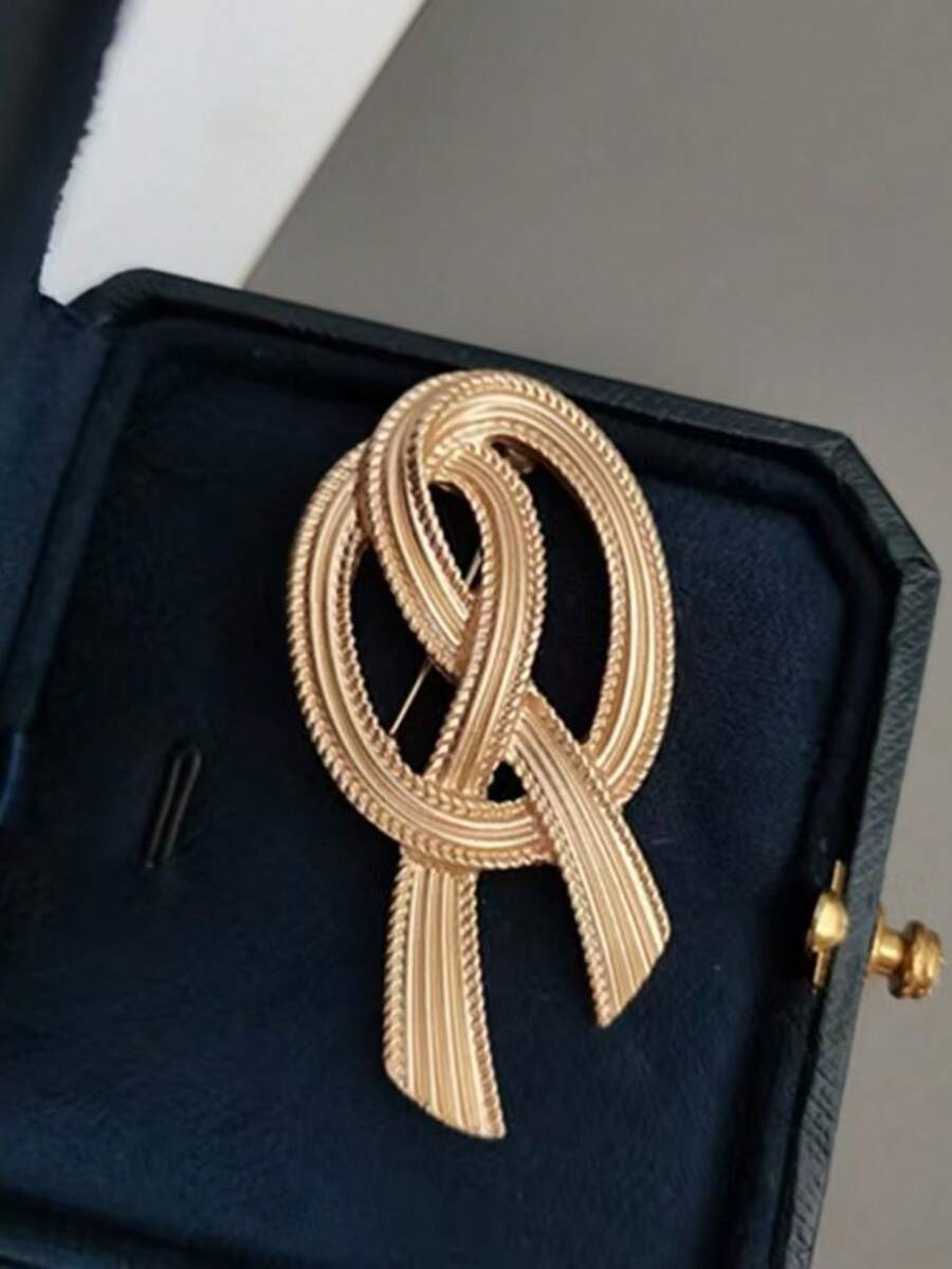 1 Piece Retro Artistic Minimalist Stylish Versatile Brooch - Yellow - View 1