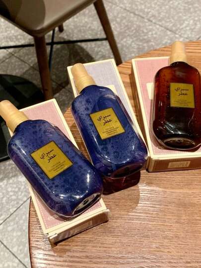 1/2 瓶（100毫升）高级奢华香水喷雾，阿拉伯迪拜风格，古朴典雅，经典木质香调，柑橘杜松优雅女士香水，蔚蓝男士古龙水，室内外空气清新剂，持久留香，适合约会、聚会、度假、居家、酒店和办公室使用，是馈赠亲朋好友的理想之选！