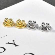 KMEOSCH Round Smooth Earring Backs, Hypoallergenic Secure Earring Locks, Anti-Sagging Ear Post Clutches Replacement, Earring Backs For Drop Earrings - Round - View 2