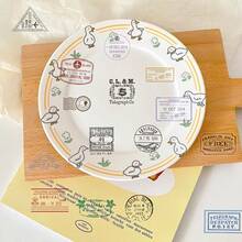 60PCS Postmark Retro Stickers Letterhead Stamp Travel Suitcase Personalized Trolley Case Guitar Graffiti PET Sticker - Multicolor - View 4