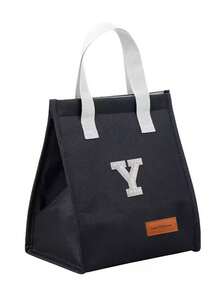 1pc A-Z Letter Large Capacity Hook And Loop Sealed Travel Portable Lunch Bag, Handbag, Outdoor Insulated Lunch Box Bag, Suitable For Work, Office, School, Waterproof, Keeps Food Fresh And Warm, Aluminum Foil Insulation Container, Suitable For Outdoor Dining, Work , Home, Restaurant, Beverages, Candy, Fruit, Pastries, Snacks, Nuts, Lunch Bag - Multicolor - View 25