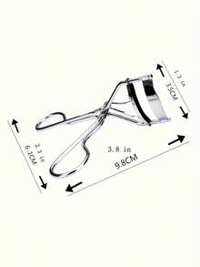 1支便携式睫毛夹，不锈钢材质，持久定型，打造更大眼型，日常妆容不伤睫毛，轻松卷翘睫毛 - 銀色 - 查看 4