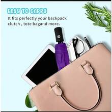 Windproof Travel Compact Umbrella-Automatic Umbrellas For Rain-Compact Folding Umbrella, Travel Umbrella Compact, Small Portable Windproof Umbrellas For Men Women Teenage. (Purple),42Inch-1Pack,Purple - Purple - 查看 7