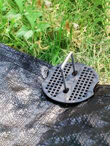 (The Number Of Gasket Holes Is Random) 40 Pcs Ground Nails/40 Pcs Washers/30 Pcs Ground Nails+Washers Set/40 Pcs Ground Nails+Washers Set/50 Pcs Ground Nails+Washers Set, Garden Pegs U-Shaped Ground Pegs Stakes Heavy Duty Metal Pins Spikes Ground Staple With Buffer Washers For Outdoor Tents And Canopies, Gardening Fabrics, Landscape Cloths, Barriers, Easy-Install Garden Anchors For Outdoor Landscaping - Multicolor - View 6