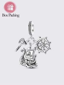 1 件原创设计银色复古北欧符号吊坠 - 维京长船、世界树和锚吊坠，氧化复古工艺，尽显古朴韵味。精心制作的珠子，镌刻精美图案，是 DIY 首饰制作和手链叠戴的理想之选。银质材质不易褪色，是馈赠佳品，也是百搭饰品，适合休闲和正式场合佩戴。 - 銀色 - 查看 16