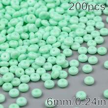 200颗彩色算盘珠，玻璃轮珠，适用于DIY工艺品和珠宝制作