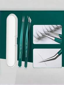 2/3pcs Stainless Steel Precision Tweezers Set, For Eyebrow & Facial Hair Removal, With Sharp Blackhead Tip, Multi-Function Beauty Tweezers, Easy To Handle Eyebrow Details, Various Shaped Tweezer Heads - Multicolor - View 9