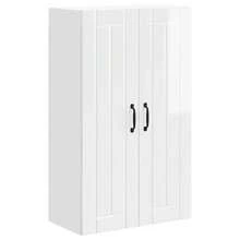 vidaXL Armoire de cuisine Blanc brillant 60 x 31 x 100 cm - Blanc - Voir 1