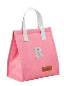 1pc A-Z Letter Large Capacity Hook And Loop Sealed Travel Portable Lunch Bag, Handbag, Outdoor Insulated Lunch Box Bag, Suitable For Work, Office, School, Waterproof, Keeps Food Fresh And Warm, Aluminum Foil Insulation Container, Suitable For Outdoor Dining, Work , Home, Restaurant, Beverages, Candy, Fruit, Pastries, Snacks, Nuts, Lunch Bag - Multicolor - View 79