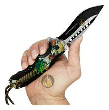 TendenciaNavaja Automática Camuflaje Cuerda Paracord Caza Uso RudoCalidad premium - Camuflaje 8569 - Ver 11