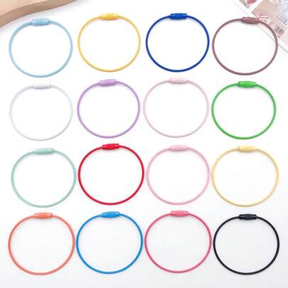 5pcs Wire Keychain Cable, Cable Stainless Steel Key Ring, Luggage Tags Loops For Keyrings, Key Tags, Luggage Tags