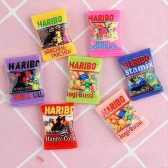 7 st/14 st Mini 3D Realistiska Snack Food Resin Berlocker, Lämplig för DIY smycken, örhängen, nyckelringar, armband, halsband, mattema hantverkskomponenter för pärlor och smycken