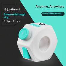 1pc 2026 New Stress Relief Magic Ring, Multi-Function Fidget Ring, Creative Gift - Birthday Gift - Perfect Gift - Fun Gift - Multicolor - View 4