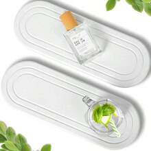 Absorbent Stone Tray, Quick-Drying Diatomite Sink Tray, Absorbent Diatomite Coasters, Kitchen Sink Stone Soap Tray, Bathroom Countertop Liquid Soap Dish & Toothbrush Holder, Storage & Organization, Toothbrush Holder, Bathroom Accessories, Bathroom Decor, Kitchen Decor