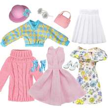 Luxus Puppen Outfit Set, entworfen für Modebegeisterte, beinhaltet exquisites Zubehör, geeignet für verschiedene Anlässe. Passend für 11,5-12 Zoll Puppen, 1/6 BJD Puppenkleidung, kann als Urlaubsgeschenk verwendet werden. - Verschiedenfarbig - Übersicht 6