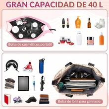 mhjLukovee Bolsa Deportiva Mujer Impermeable Maleta Deportiva Gran Capacidad Bolsa de Viaje con Neceser Mochila Gym Mochilas deportivas Separado en Húmedo y Seco Bolsa para Gimnasio Yogasleeping Bags - 219153821 - Ver 6