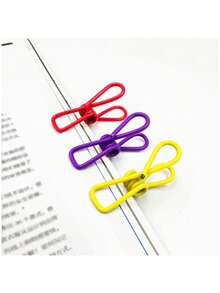20pcs Multi-Purpose Clips - Metal Clips With PVC Coating, Non-Slip , Can Clip Photos, Random Color Delivery