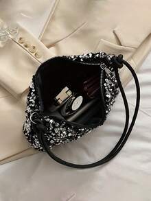 时尚亮片手提包，多功能单肩包，完美的情人节礼物 - 彩色 - 查看 8