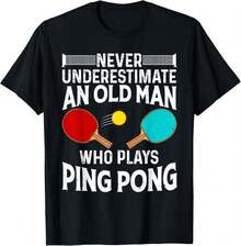 Funny Table Tennis Player T-Shirt With Ping Pong Design For Men And Dad HDHG - 黑色 - 查看 2
