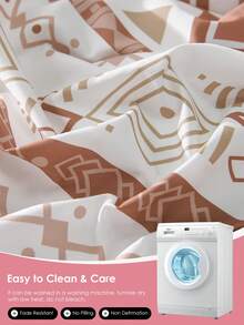 2/3pcs Ramadan Limited Edition Printed Duvet Cover Set, Soft & Breathable, Decorative Bedding, Essential For Bedroom, Fits Twin, Full, Queen, King Size Beds, Machine Washable, Oeko-Tex Certified - Multicolor - View 8