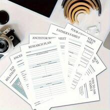 Genealogy Book - Spiral Binding, Elegant Maroon Cover, Ancestral Record Tables, Ample 5.5 X 8.3 Inch Writing Space, 50 Pages - An Ideal Gift For Family History Research, Lineage Documentation, And Heritage Preservation - Smooth Paper Suitable For Family Historians And Genealogy Enthusiasts, Decorative Cover, Durable, Classic Design, Sturdy Construction. - 1pc - 查看 3