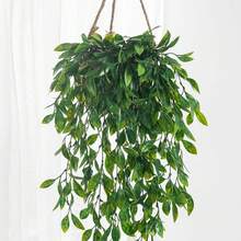 1 buc plante verzi artificiale suspendate de 30,31 inch, iarbă fildeș, decorare cu plante artificiale, plante verzi suspendate false, plante simulate, potrivite pentru decorarea camerei de acasă, decorare pentru rafturi interioare, decorare pentru grădină de perete exterioară, decorare pentru cadru de masă de terasă - Verde - Vizualizare 4