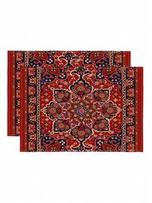 1/2/4/6/8件装数码印花餐垫，波西米亚几何图案印花餐垫，适用于餐桌装饰，适合日常使用、节日、派对、生日、婚礼、晚宴、厨房和餐厅。