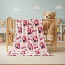 K-Kpop D-Demond H-Hunters Blanket, Custom Cute Man Throw, Ultra Soft Anime Fleece Gift - Black - View 1
