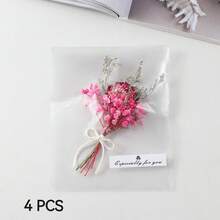 Bohemian Style Mini Dried Flower Bouquet Set | Small Vase Floral Arrangement | Desktop Decor | Mailbox Gift - Multicolor - View 15