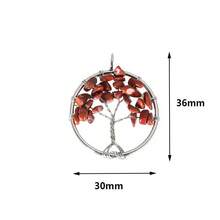 Ahknormailcui Vintage Stainless Steel Handmade Beading Natural Stones Tree Of Life Pendant Irregular Crystal Agate Elegant Round Pendants For Diy Jewelry Making Necklace/Key Ring/Earrings Crafts Decorative Accessories - Tree Of Life - View 14
