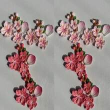 32/16/8pcs Peach Blossom 3D Stereo Resin Stickers, Suitable For Electric Vehicles, Motorcycles, Mirrors, Computers, Refrigerators, Car Interiors, Home Decor Flower Decorative Stickers - Peach Blossom Decorative Stickers - View 11