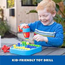 Educational Insights Design & Drill Bolt-It Bucket, conjunto de taladro portátil para llevar a todos lados, conjunto de 56 piezas, perfecto para niños y niñas mayores de 3 años - Cubo Bolt-It-Conjunto - Ver 2