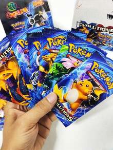 9/18pcs Pokemon Creative Fun Pikachu Cards, Pokemon Pocket Monster Pikachu - Multicolor - View 1