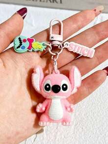 1pc Cute Cartoon Keychain, Suitable As Back To School Gift For Friends, Party Favors, Adorable Keychain, Funny Design, Lightweight Pendant, High-Quality Keyring, Novelty Accessory, Themed Keychain, Collectible, And Cartoon Fan Exclusive. - Multicolor - View 6