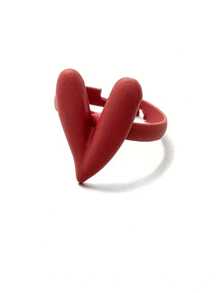 A Stylish And Simple Alloy Heart-Shaped Leopard Print Spray Ring For Women, Perfect For Daily Commuting, Dating, And Parties. - 1 - View 10