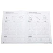 Caiet de copii în spaniolă + set de 5 creioane HB, cuvinte cu litere, învățare preșcolară cu caiet cu alfabet și imagini de vocabular, instrument educațional de învățare a limbilor străine pentru copii mici, rechizite de uz casnic/școlar.