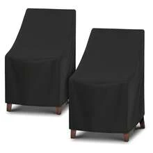 1 husă pentru scaun de exterior, rezistentă, stivuibilă - husă pentru scaun de terasă impermeabilă, rezistentă la praf și UV, husă pentru scaun de grădină rezistentă la intemperii, pentru toate anotimpurile, pentru daune provocate de ploaie/zăpadă/praf/soare, potrivită pentru scaune stivuibile, ideală pentru terasă/curte/balcon/piscină, accesoriu indispensabil de protecție a mobilierului de exterior - Multicolor - Vizualizare 4