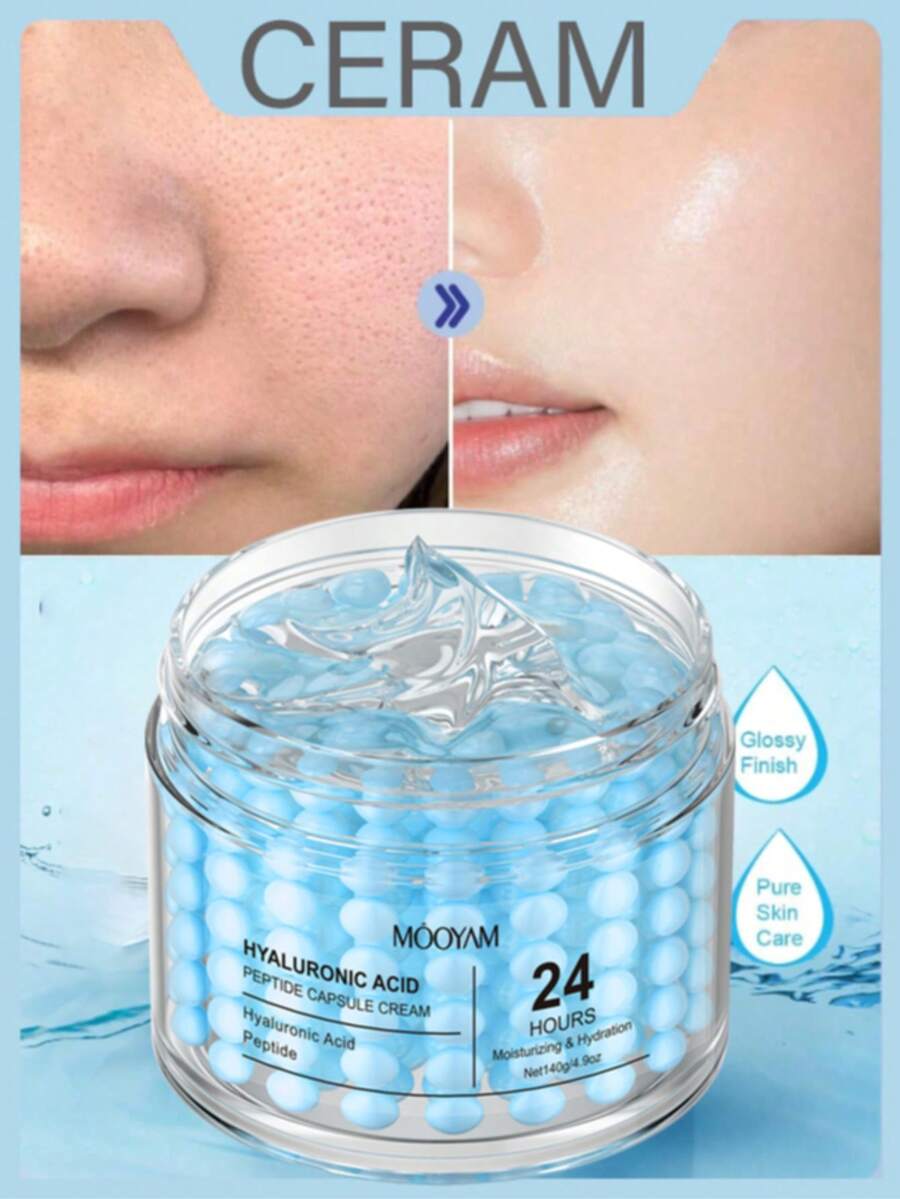 Kem Hyaluronic Acid 140g, cung cấp độ ẩm lâu dài suốt 24 giờ, kem dưỡng ban đêm giàu dưỡng chất, làm sáng da, làm mịn da, phù hợp với mọi loại da. - Hyaluronic Acid - Xem 1