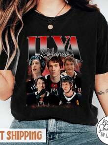 Connor Storrie Rozanov Bootleg Vintage Shirt, Rozanov Colors Tee, Heated Hockey Rivalry Shirt - Black - View 1
