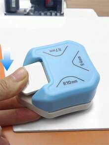 1个三合一迷你圆角器，优雅的边角修剪器，多功能角切割器/打孔器，适用于DIY纸艺、卡片制作和剪贴簿、照片、卡片、名片、项目、剪贴簿、照片卡片和名片制作