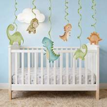6pcs/18pcs Cartoon Dinosaur Spiral Hanging Decorations, Suitable For Various Theme Parties And Daily Use - Multicolor - View 1