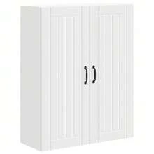 vidaXL Armoire de cuisine Blanc 80 x 31 x 100 cm Bois d'ingénierie - Blanc - Voir 1