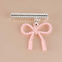 1pc Metal Fashion Twist Twine Style Bowknot Watchband Charm Decorative Ring,Cute Bow Silicone Watch Strap Accessories,Compatible With Apple Watch Band 38mm 40mm 41mm 42mm 44mm 45mm 46mm 49mm