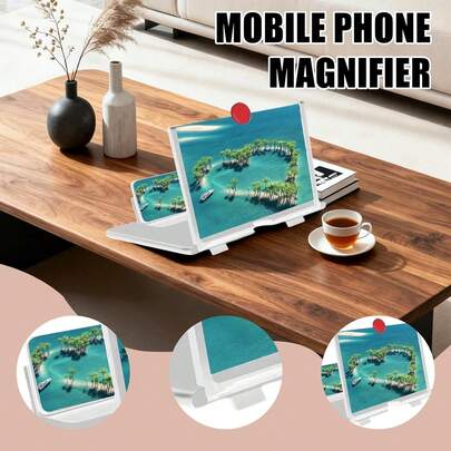 Mobile Phone Magnifier Ultra-HD Screen Magnifier For Easy TV Viewing Dual Orientation For Landscapes And Portrait Use Eye Protection Full-Screen Mobile Phone Magnification Cellphone Stand Black Phonemagnifier Smartphone Video Mini Theater Mobile Amplifi Compatible With IPhone, Android Phone, Gift For Birthday, Family, Friends For Movies, Videos And Gaming Gifts Birthday Movies Videos Gaming Amplifier Screen Extender