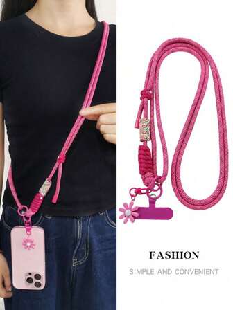 2026 New Year, Valentine's Day, China-Chic Xiangyun Cross Body Mobile Phone Lanyard Adjustable Shoulder Strap Female Long Ins Outdoor Travel, Mountain Climbing, Photo Taking, Shopping, Anti Losing And Anti Dropping Mobile Phone Case Lanyard Strong And Durable Lanyard New, Suitable For Outdoor Travel, Hiking, Men And Women