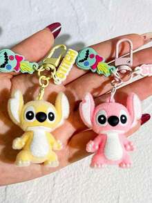 1pc Cute Cartoon Keychain, Suitable As Back To School Gift For Friends, Party Favors, Adorable Keychain, Funny Design, Lightweight Pendant, High-Quality Keyring, Novelty Accessory, Themed Keychain, Collectible, And Cartoon Fan Exclusive. - Multicolor - View 7