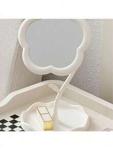 1pc Sunflower Shaped Makeup Mirror, Cute Vanity Desk Mirror For Students Dorm, Girls Beauty Makeup Mirror - Multicolor - View 13